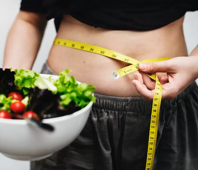 мерење на половината за време на губење на тежината за еден месец