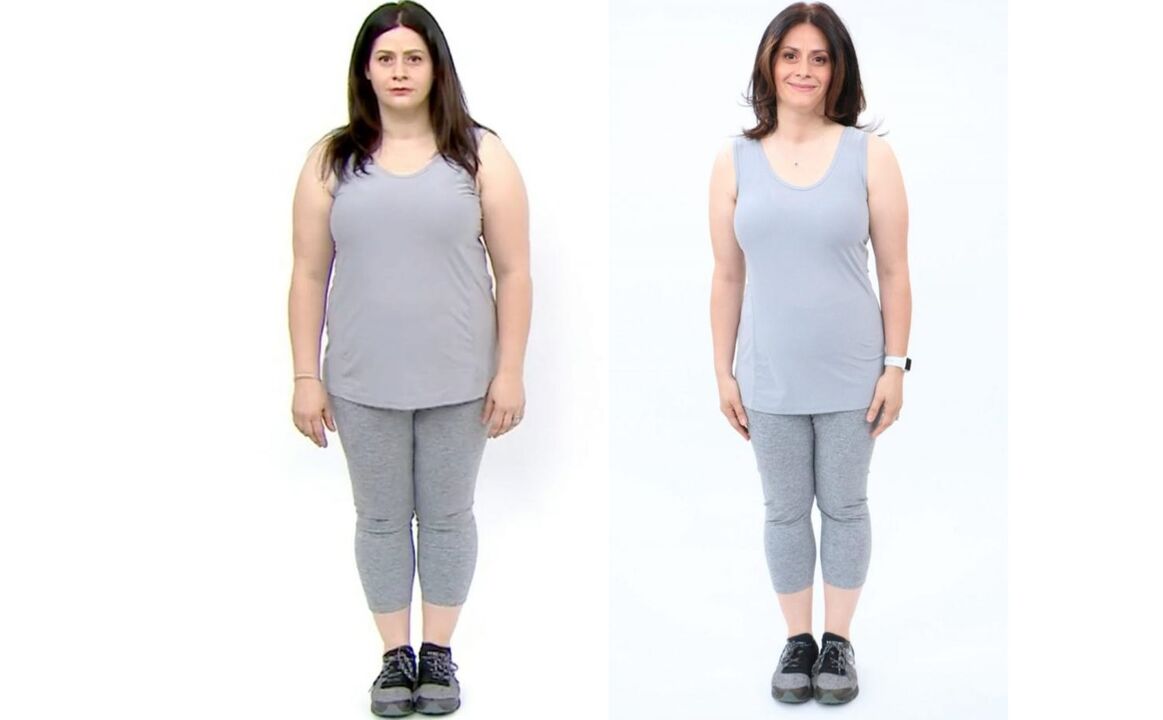 пред и по губење на тежината дома